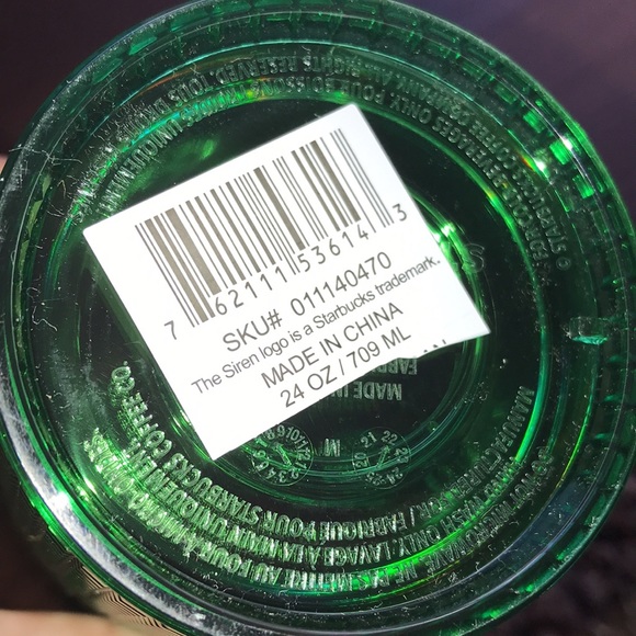 Starbucks Spring 2023 Watermelon Grid Green Pink Lid 24oz Cold Cup Tumbler NWT - Picture 5 of 6